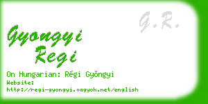 gyongyi regi business card